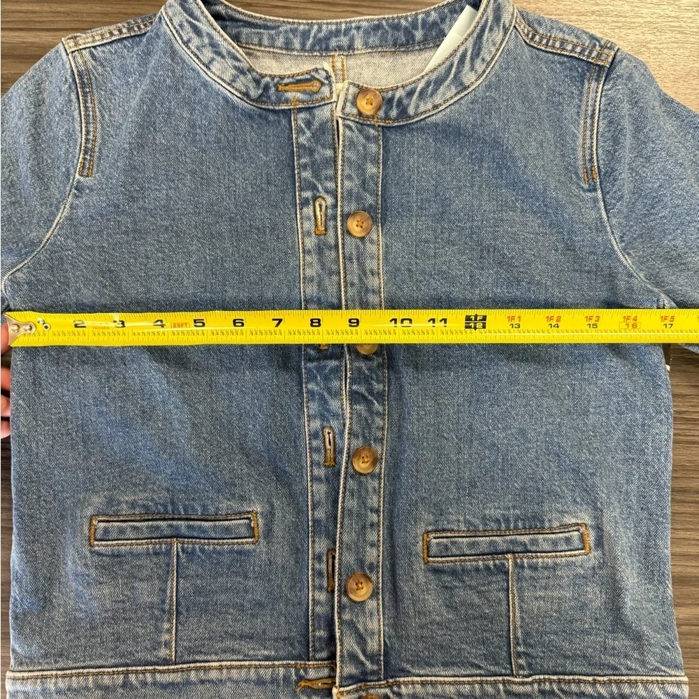 NWT The Loft Petite Blu Jean Denim Jacket Women’s Size XSP Button Front - Picture 8 of 8